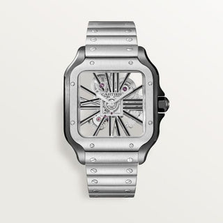 Cartier - WHSA0027  Santos de Cartier Large Skeleton Stainless Steel - ADLC