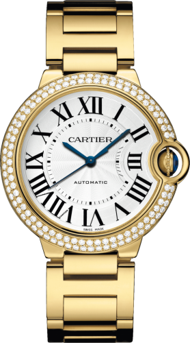 Cartier - WJBB0007  Ballon Blue de Cartier 36 Automatic Yellow Gold / Diamonds / Bracelet