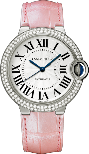 Cartier - WJBB0011  Ballon Blue de Cartier 36 Automatic White Gold / Diamonds / Pink