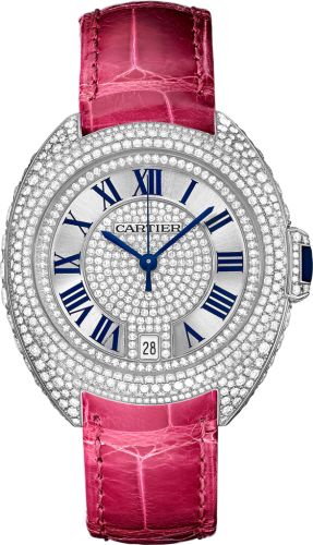 Cartier - WJCL0018  Clé de Cartier 35 White Gold / Full Diamonds / Red