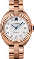 Cartier Clé de Cartier 35 Flying Tourbillon White Gold / Full Diamonds / Red (WJCL0033)