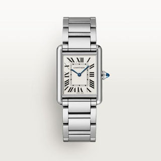 Cartier - WSTA0052  Tank Must Large Quartz Stainless Steel / Silver / Bracelet