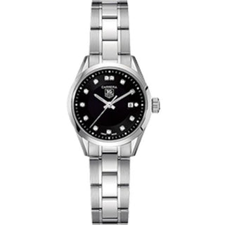 TAG Heuer - WV1410.BA0793  Carrera Quartz 27 Stainless Steel / Black - Diamond / Bracelet