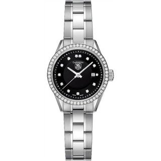 TAG Heuer - WV1412.BA0793  Carrera Quartz 27 Stainless Steel / Diamond / Black - Diamond / Bracelet