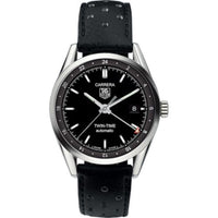 TAG Heuer Carrera Calibre 7 Twin Time Stainless Steel / Black / Strap (WV2115.FC6182)