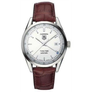 TAG Heuer - WV2116.FC6181  Carrera Calibre 7 Twin Time Stainless Steel / Silver / Strap