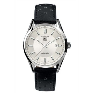 TAG Heuer - WV211A.FC6205  Carrera Calibre 5 39 Stainless Steel / Silver / Calf