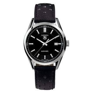 TAG Heuer - WV211B.FC6182  Carrera Calibre 5 39 Stainless Steel / Black / Calf