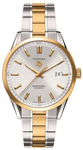 TAG Heuer - WV215D.BD0788  Carrera Calibre 5 39 Stainless Steel / Yellow Gold / Silver / Bracelet