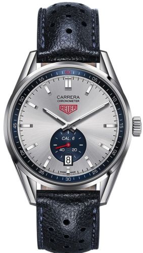 TAG Heuer - WV5111.FC6350  Carrera Calibre 6 39 Stainless Steel / Silver / Calf