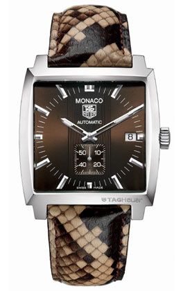 TAG Heuer - WW2115.FC6217  Monaco Calibre 6 Automatic Stainless Steel / Brown / Python