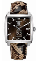 TAG Heuer Monaco Automatic Stainless Steel - Diamond / MOP - Diamond / Alligator (WW2116.FC6217)