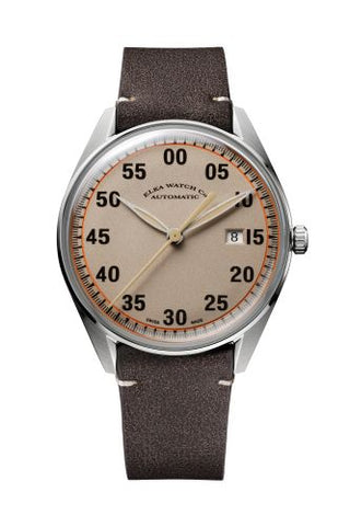 Elka Watch Co. - X02-0802  X-Series Stainless Steel / Beige / Leather