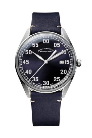 Elka Watch Co. - X03-0803  X-Series Stainless Steel / Blue / Leather